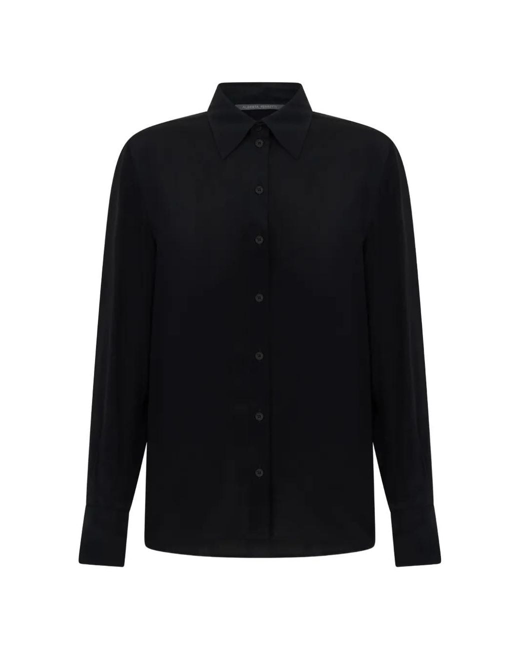 Alberta Ferretti Black Long-Sleeve Shirt