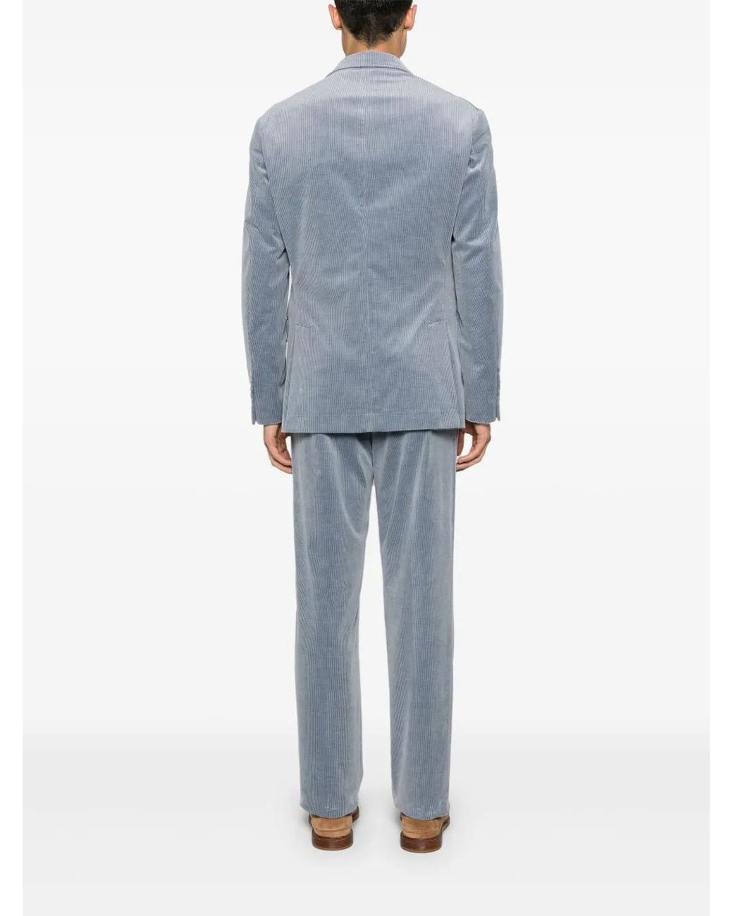 Brunello Cucinelli Blue Light Wool Blend Suit for men