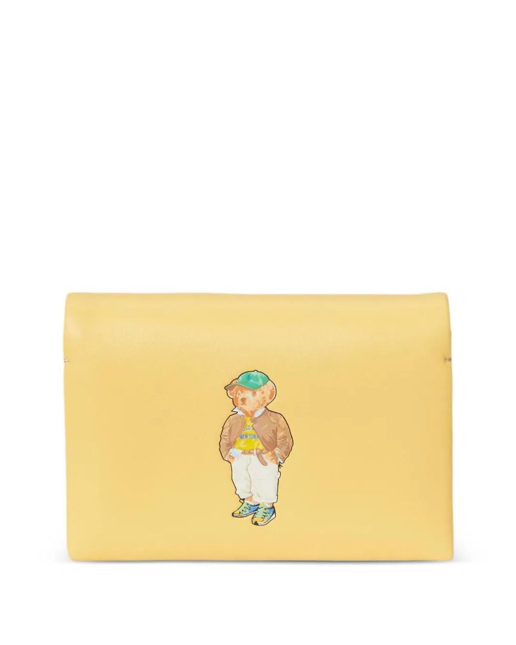 Polo Ralph Lauren Yellow Polo Bear Flap Cardholder
