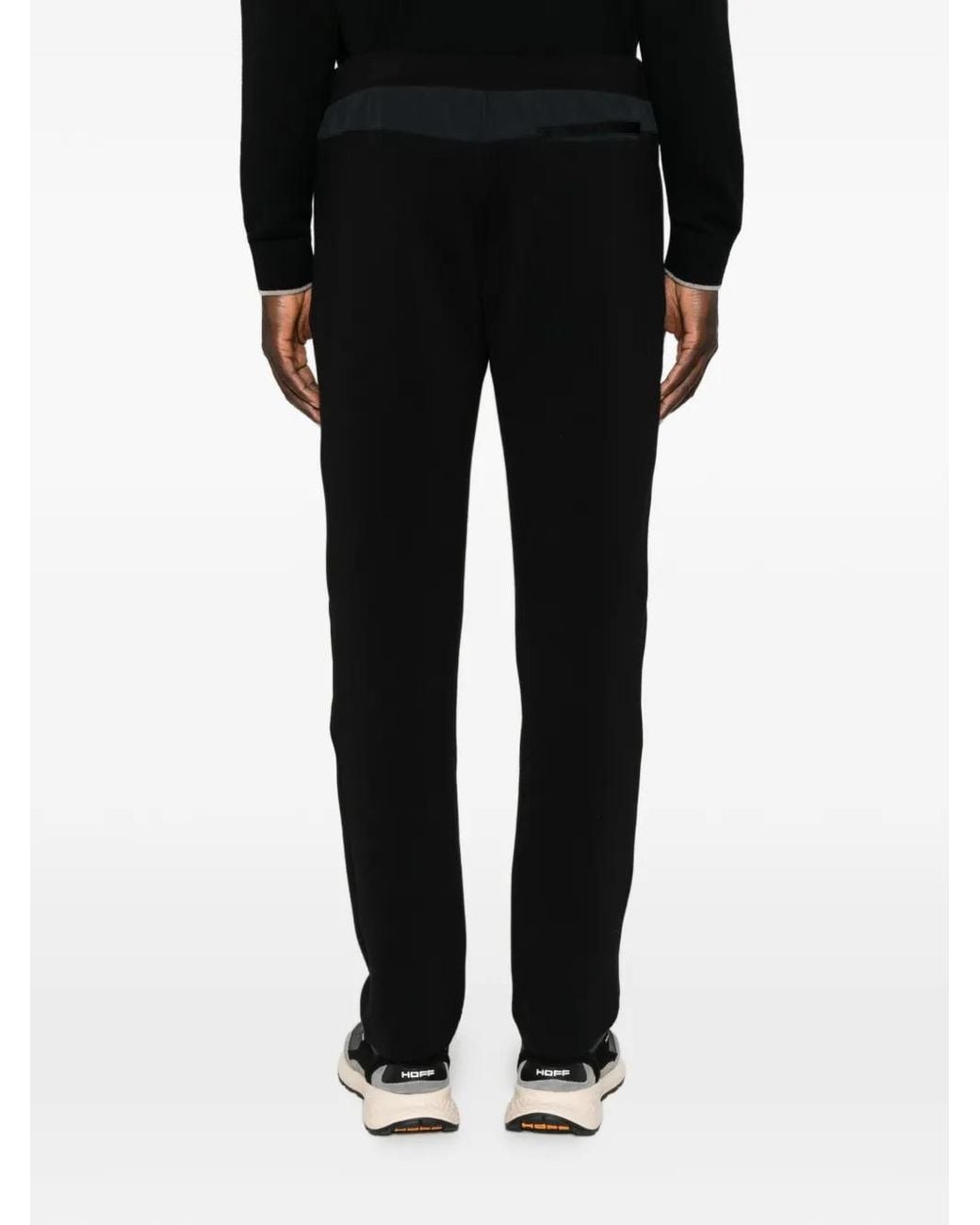 Paul & Shark Black Drawstring Track Pants for men