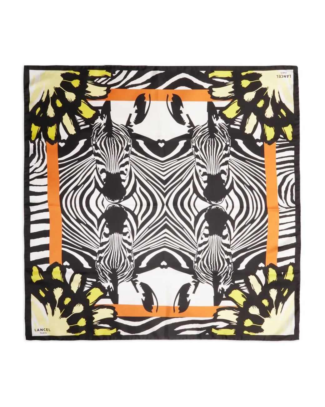 Lancel Metallic Zebra Mania Silk Scarf