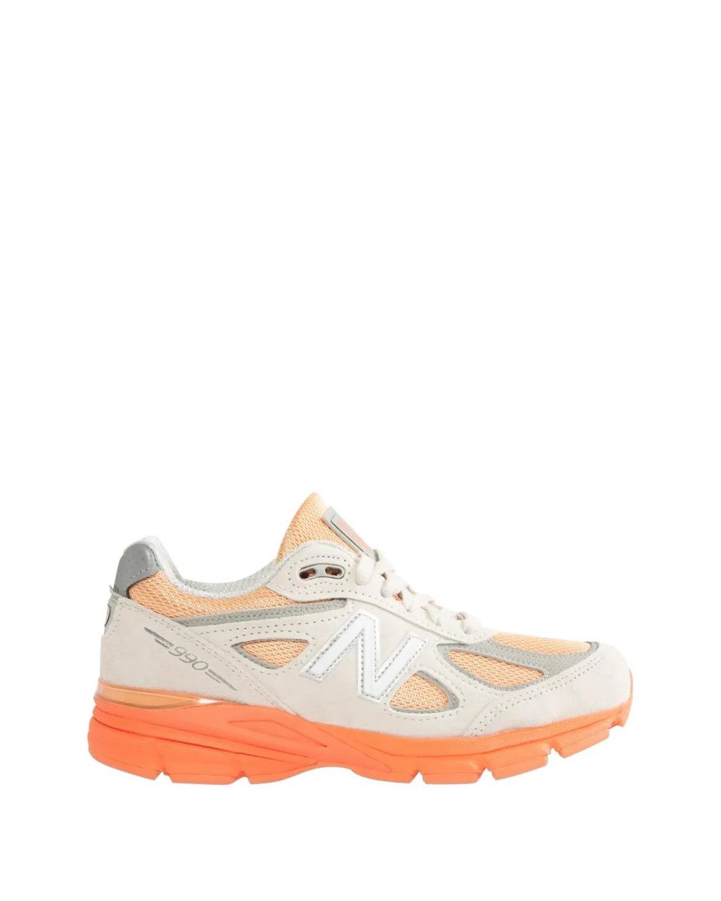 New Balance White 990V4 Mesh-Panel Sneakers for men