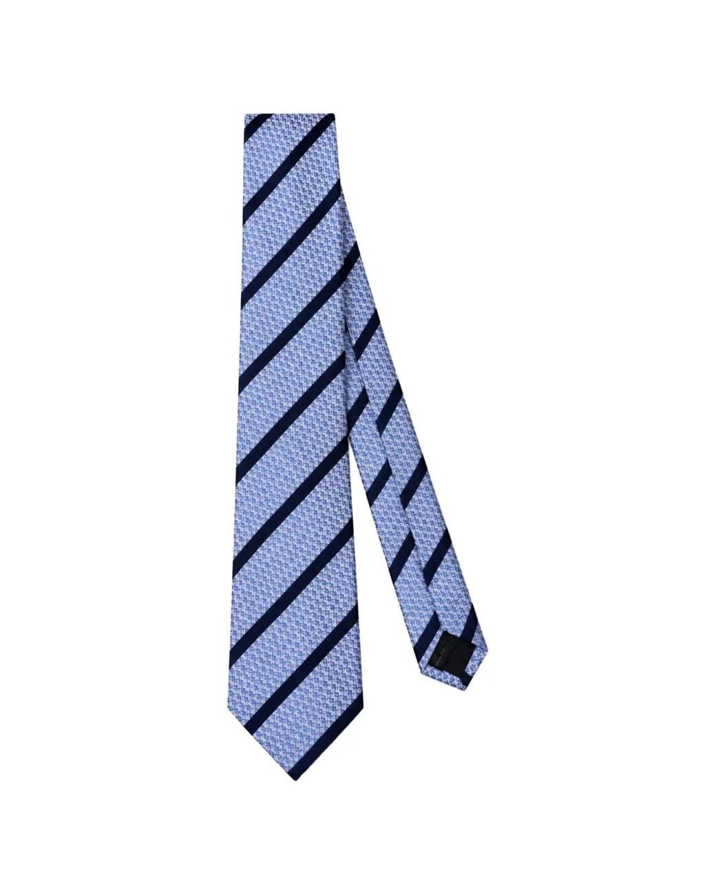 CAVENDISH® Blue Striped Silk Tie
