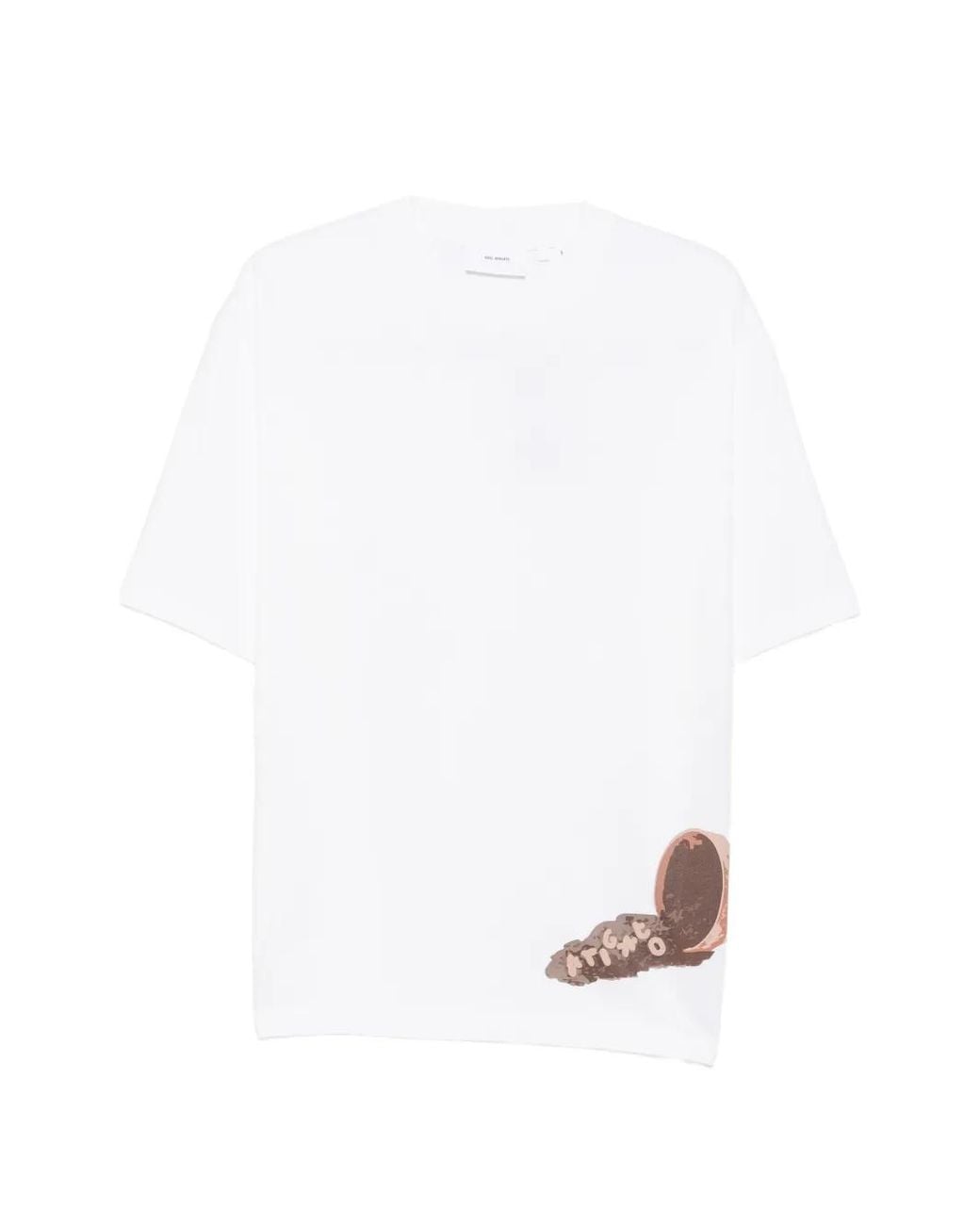 Axel Arigato White Fallen Graphic-Print Cotton T-Shirt for men
