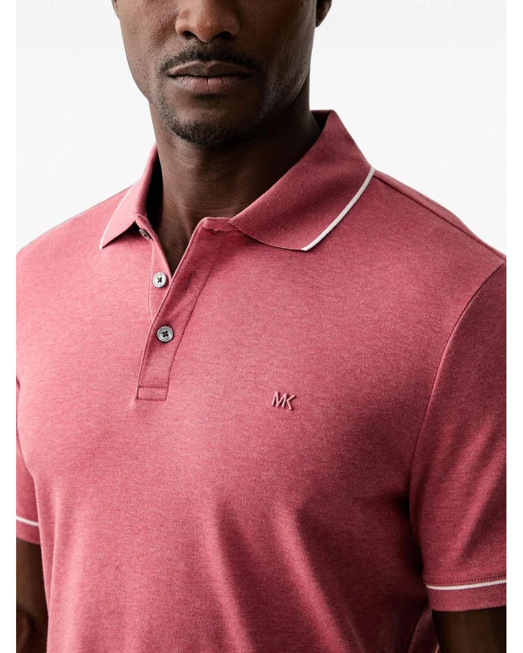 Michael Kors Pink Cotton Polo Shirt for men