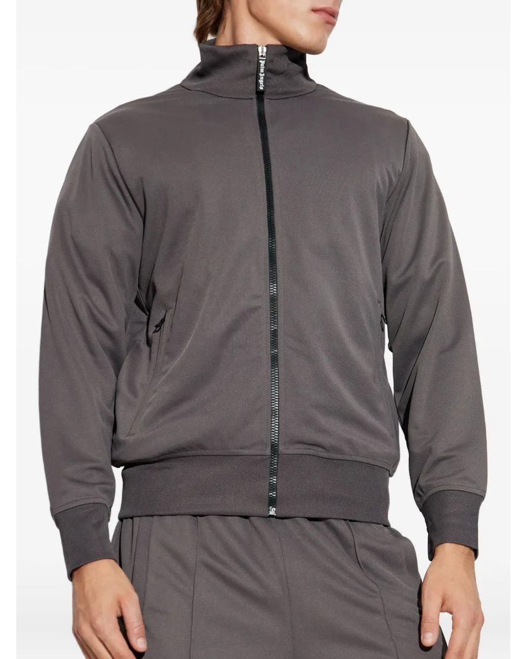 Palm Angels Gray Zip-Throughs for men