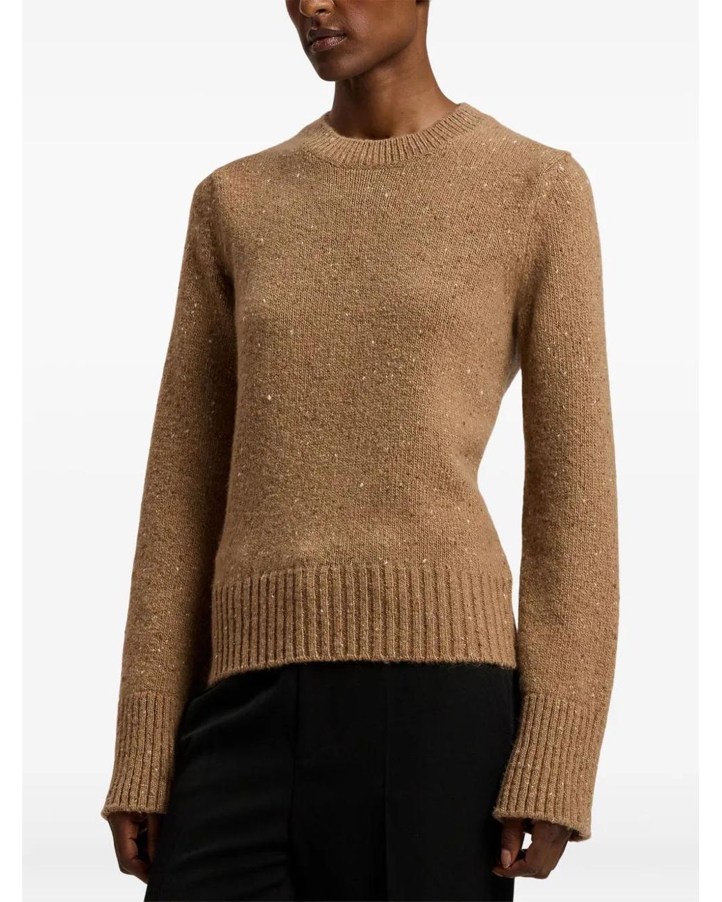 Ralph Lauren Brown Donegal Speckled Cashmere Sweater