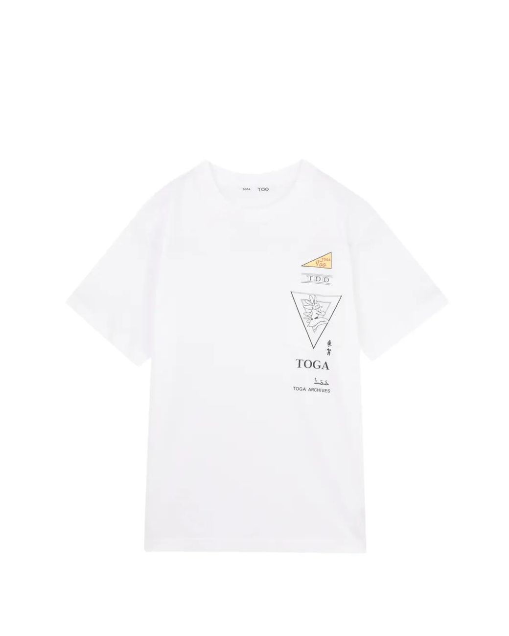 Toga White Graphic-Print T-Shirt for men