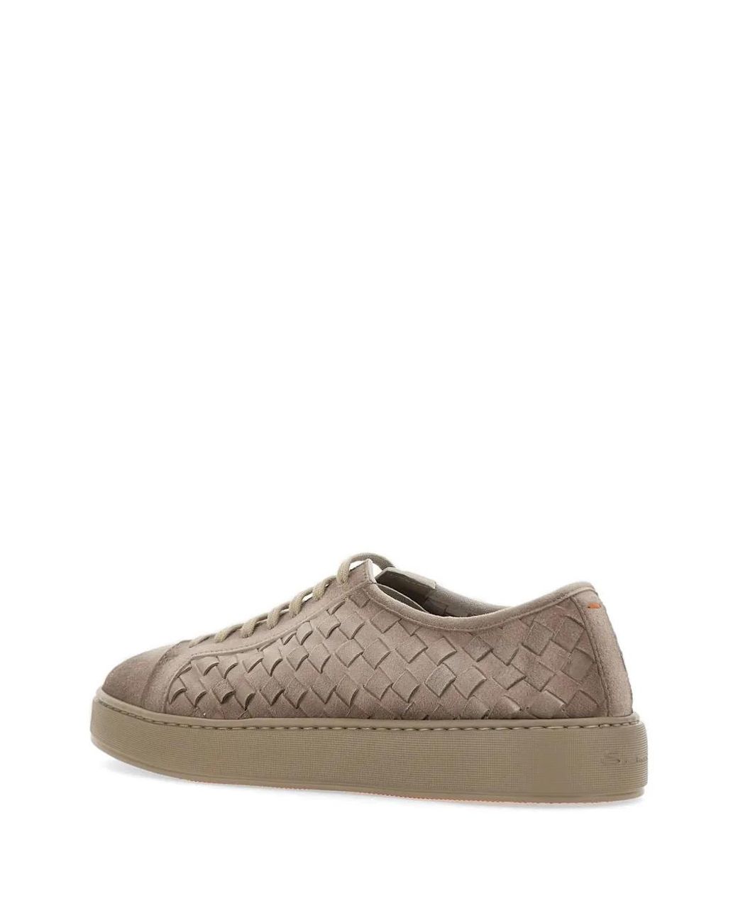 Santoni Gray Woven Sneakers for men