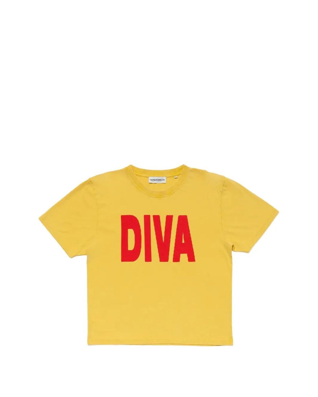 Carne Bollente Yellow Diva Slogan-Print T-Shirt