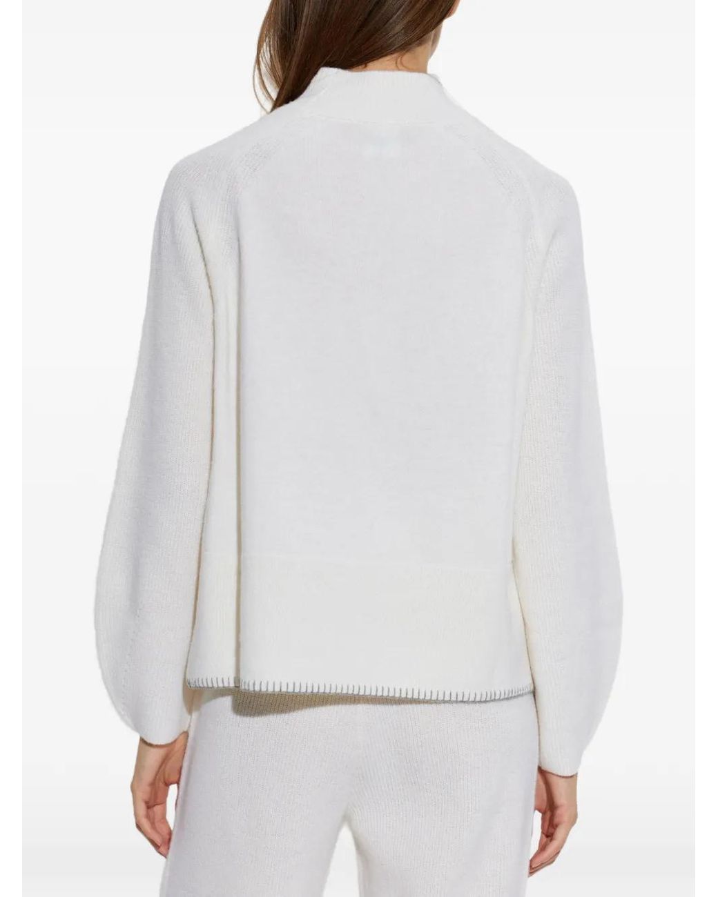 Bogner White Lena Wool Sweater