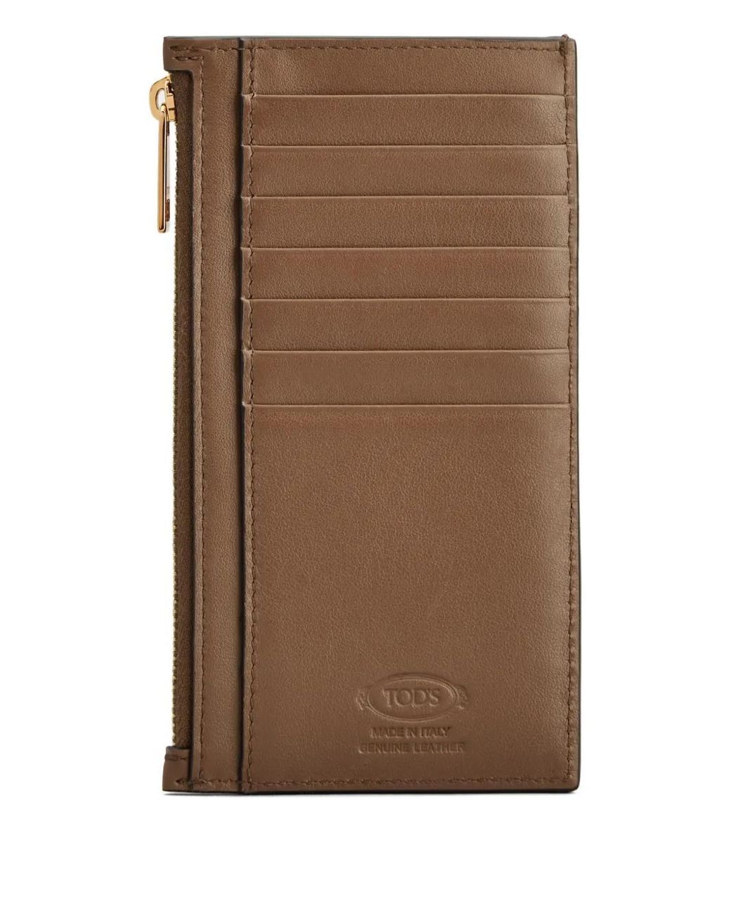 Tod's Brown Zip Card Holder