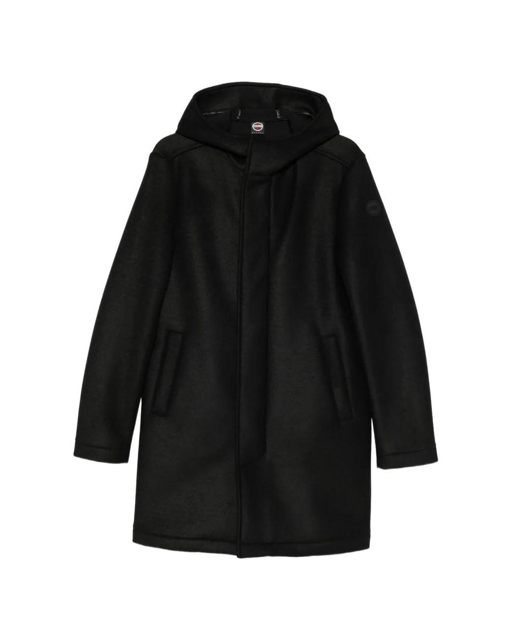 Colmar Black Hooded Zip-Up Coat for men