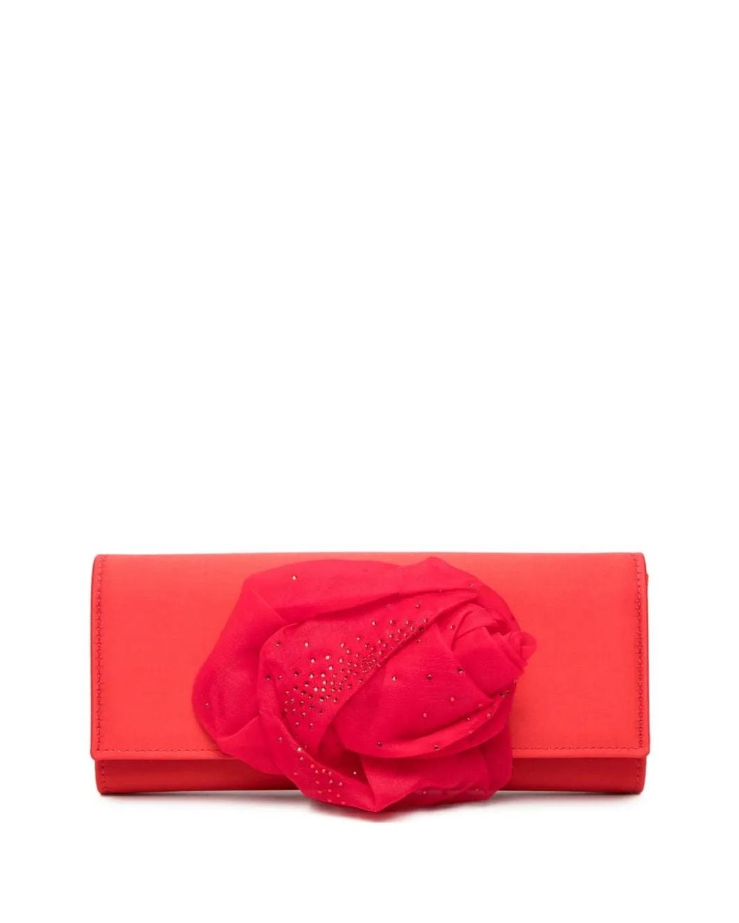 Gedebe Red Peonia Envelope Clutch Bag