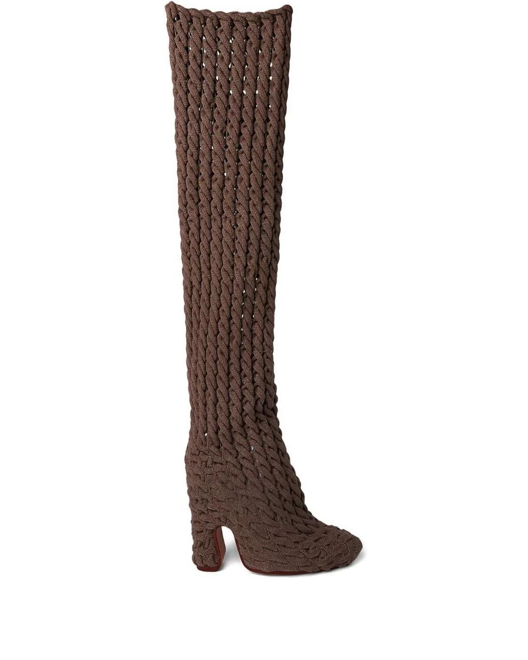 Isa Boulder Brown Gestrickte Sock-Boots