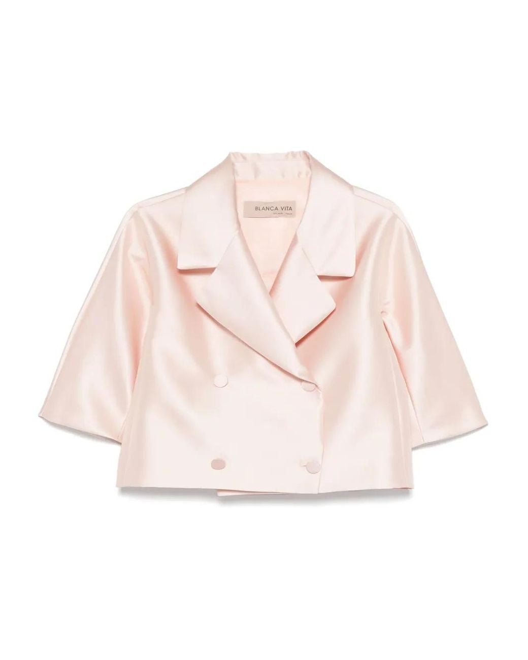 Blanca Vita Pink Satin Blazer