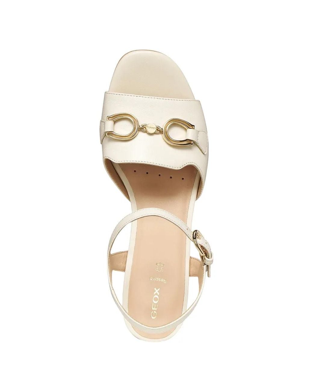 Geox Natural Horsebit-Detail Buckled Sandals