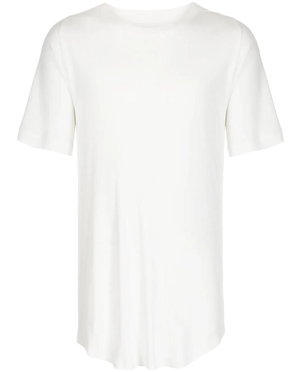Julius White Curved-Hem Cotton T-Shirt for men
