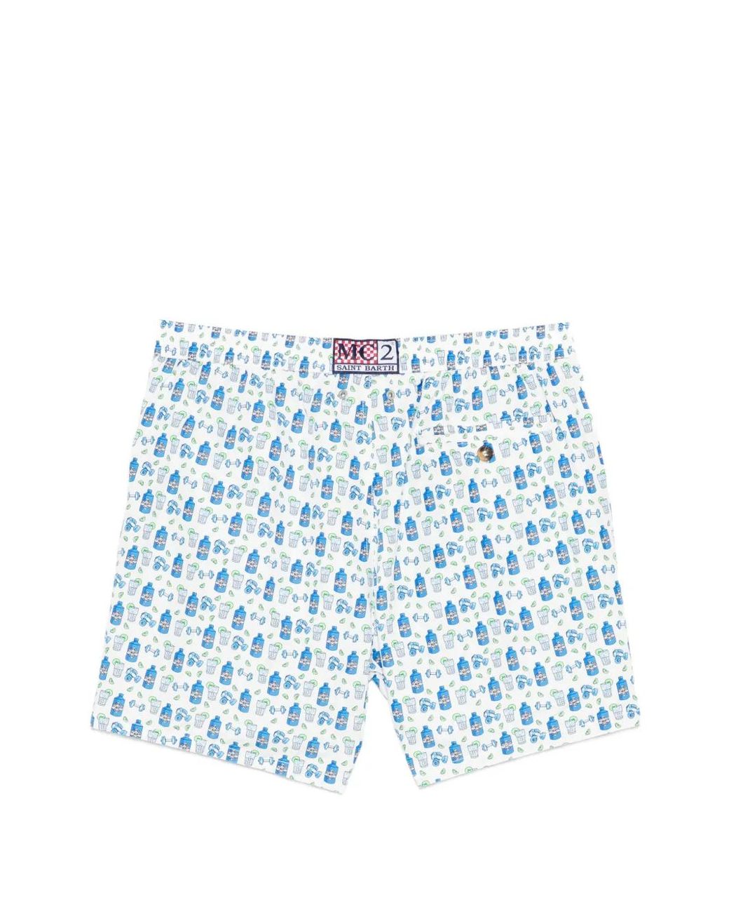 Mc2 Saint Barth Blue Lighting Micro Fantasy Drawstring Swim Shorts for men