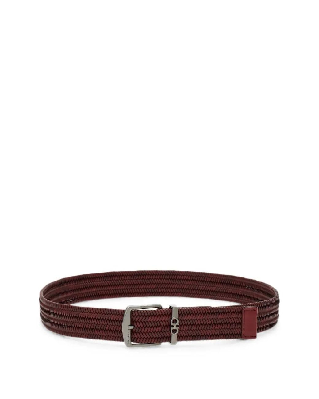 Ferragamo Brown Woven Belt for men