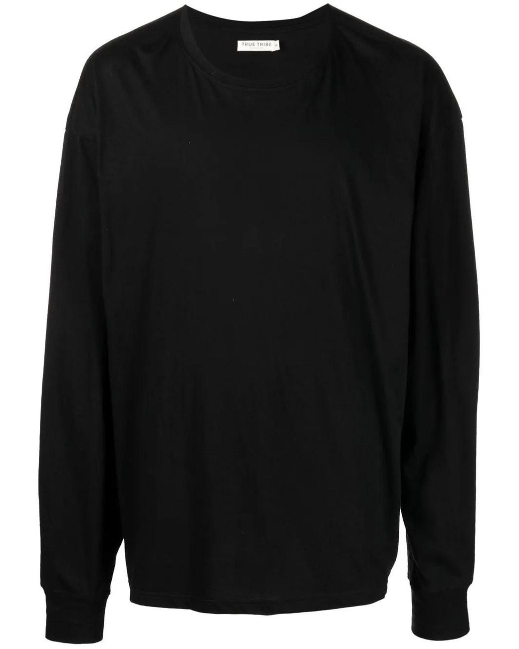 True Tribe Black Crew-Neck T-Shirt for men