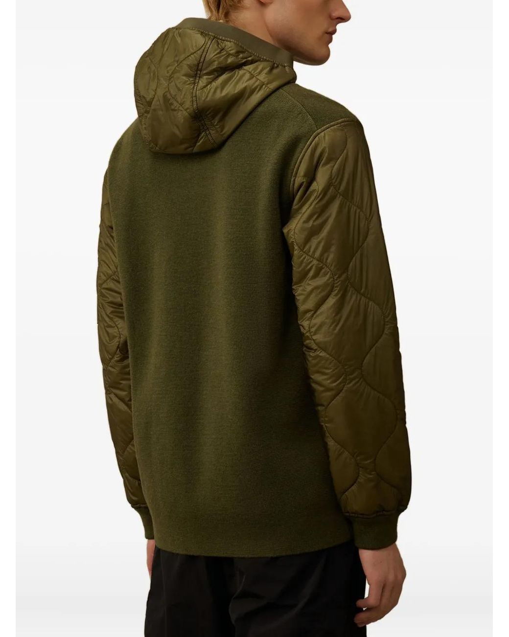 C P Company Green Lens-Detail Hoodie for men