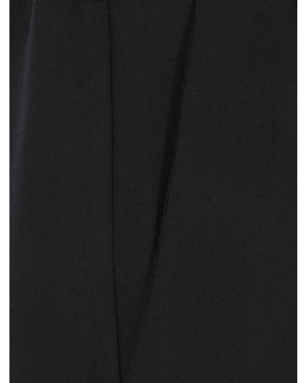 Dusan Black Pleated Wide-Leg Trousers