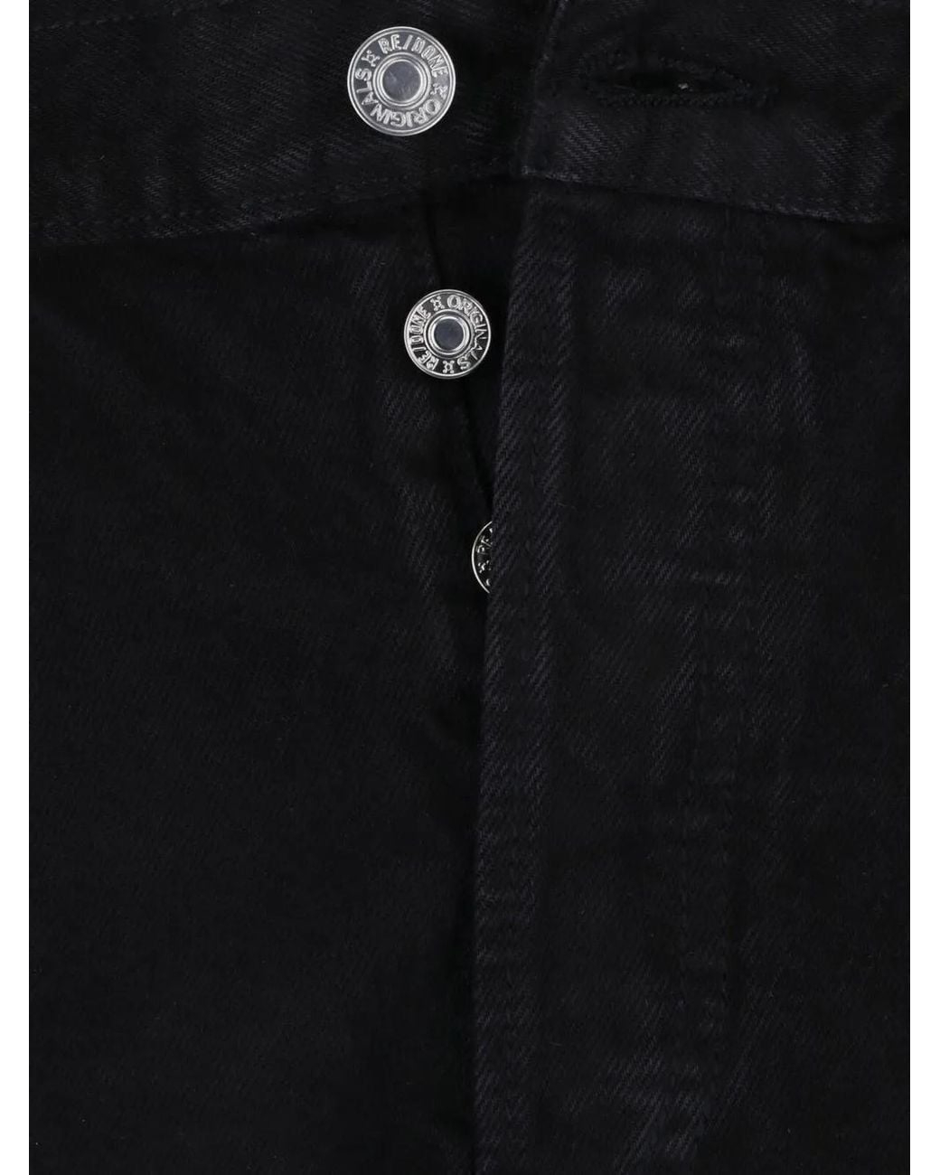 Re/done Black Short The Breezy À Bords Francs