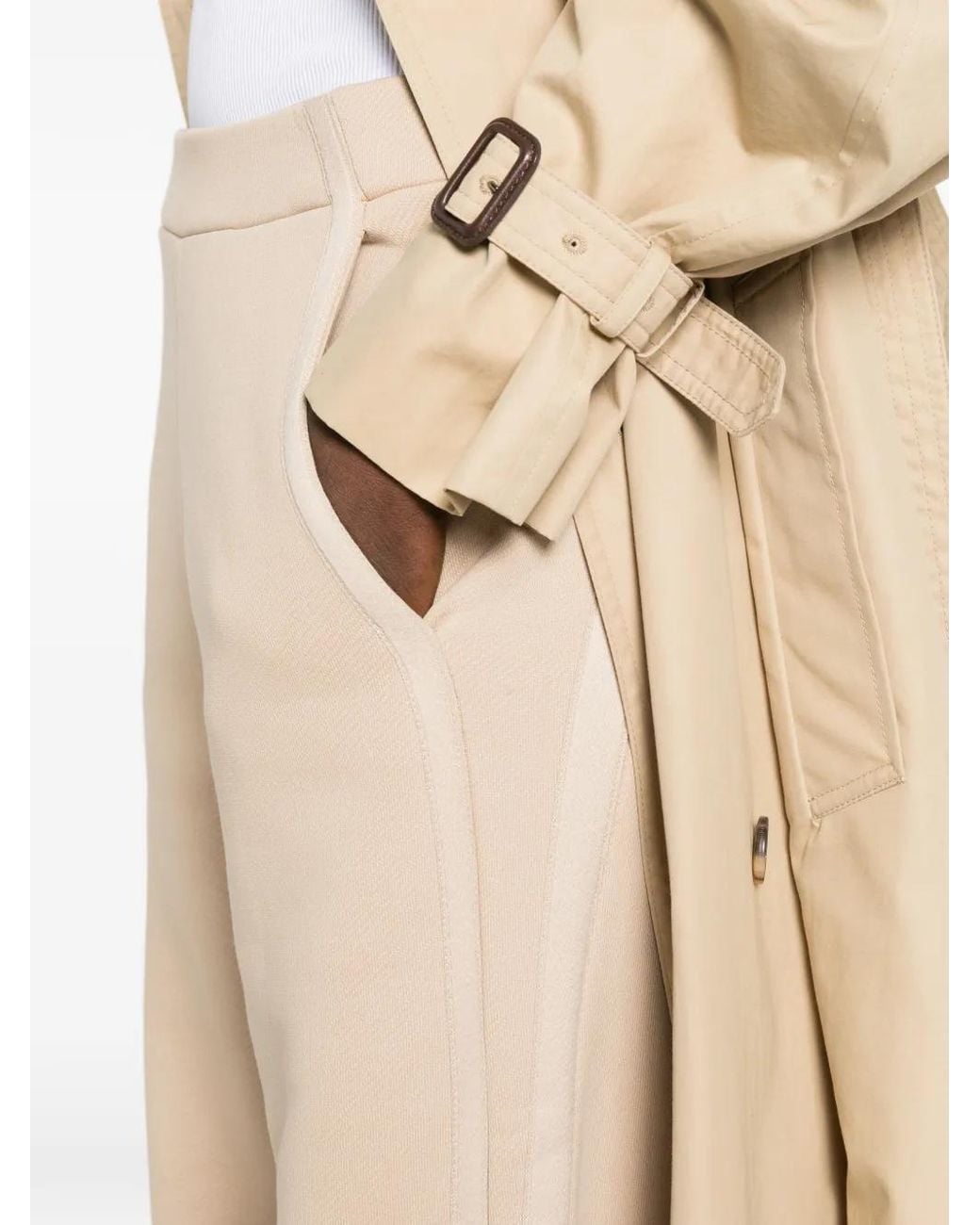 Max Mara White Side-Stripe Wide-Leg Trousers
