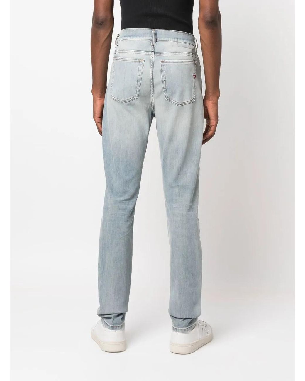 DIESEL Blue Distressed Slim-Fit Jeans for men