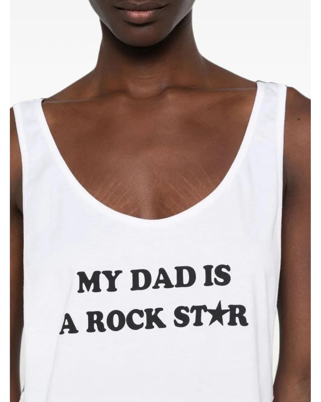 Stella McCartney White Slogan-Print Tank Top
