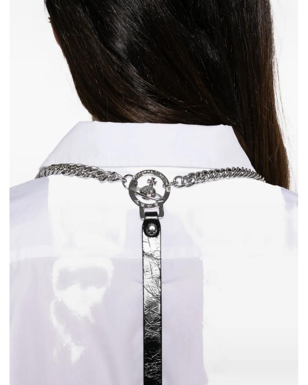 Vivienne Westwood White Medallion Chain Harness