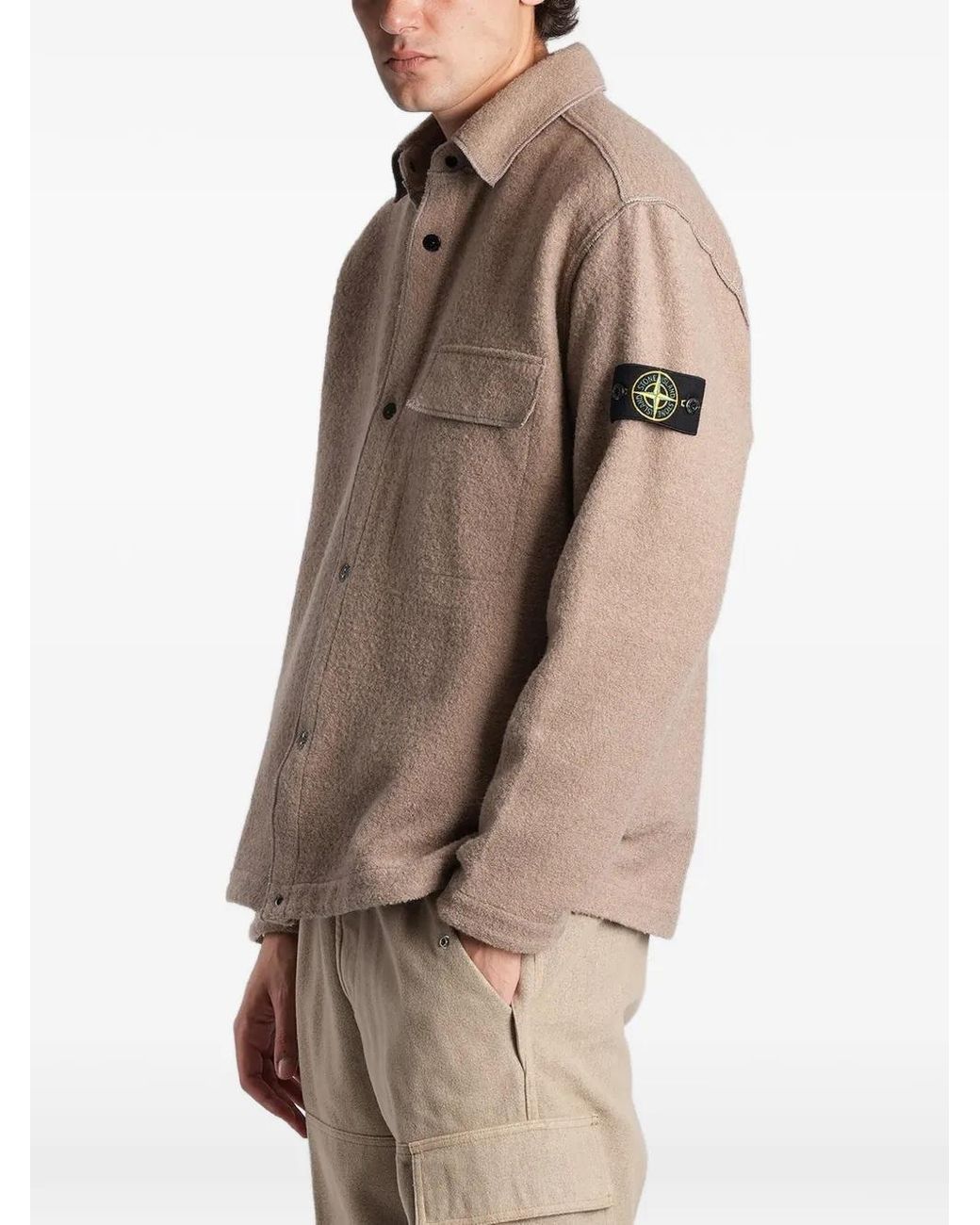 Stone Island Natural Logo-Patch Jacket for men