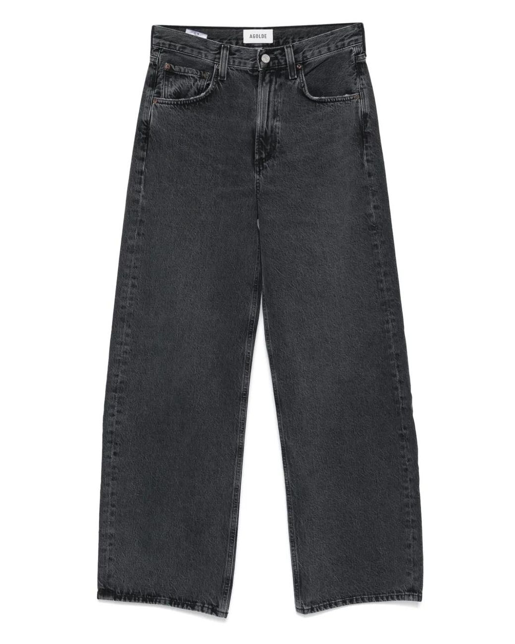 Agolde Gray Wide-Leg Jeans