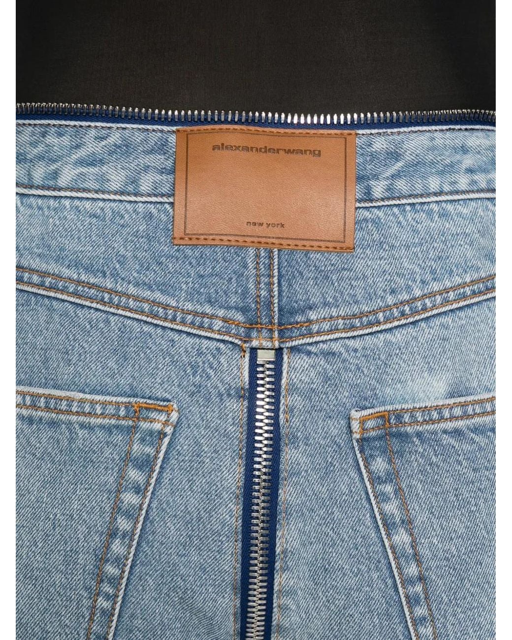 Alexander Wang Blue Zip V-Waist Jeans