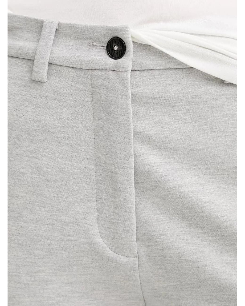 Marc O' Polo Gray Marl-Effect Tailored Trousers
