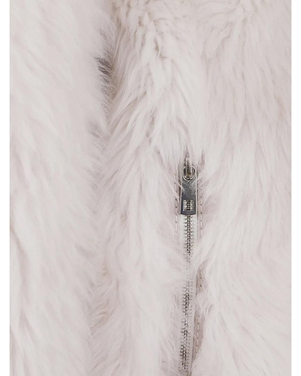 Desa Nineteenseventytwo Natural Shearling Zip-Up Jacket