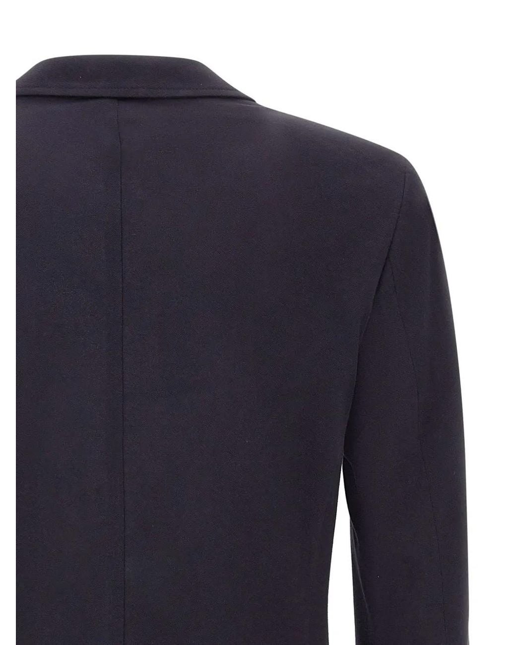 Manuel Ritz Blue Patch-Pocket Star-Pin Blazer for men