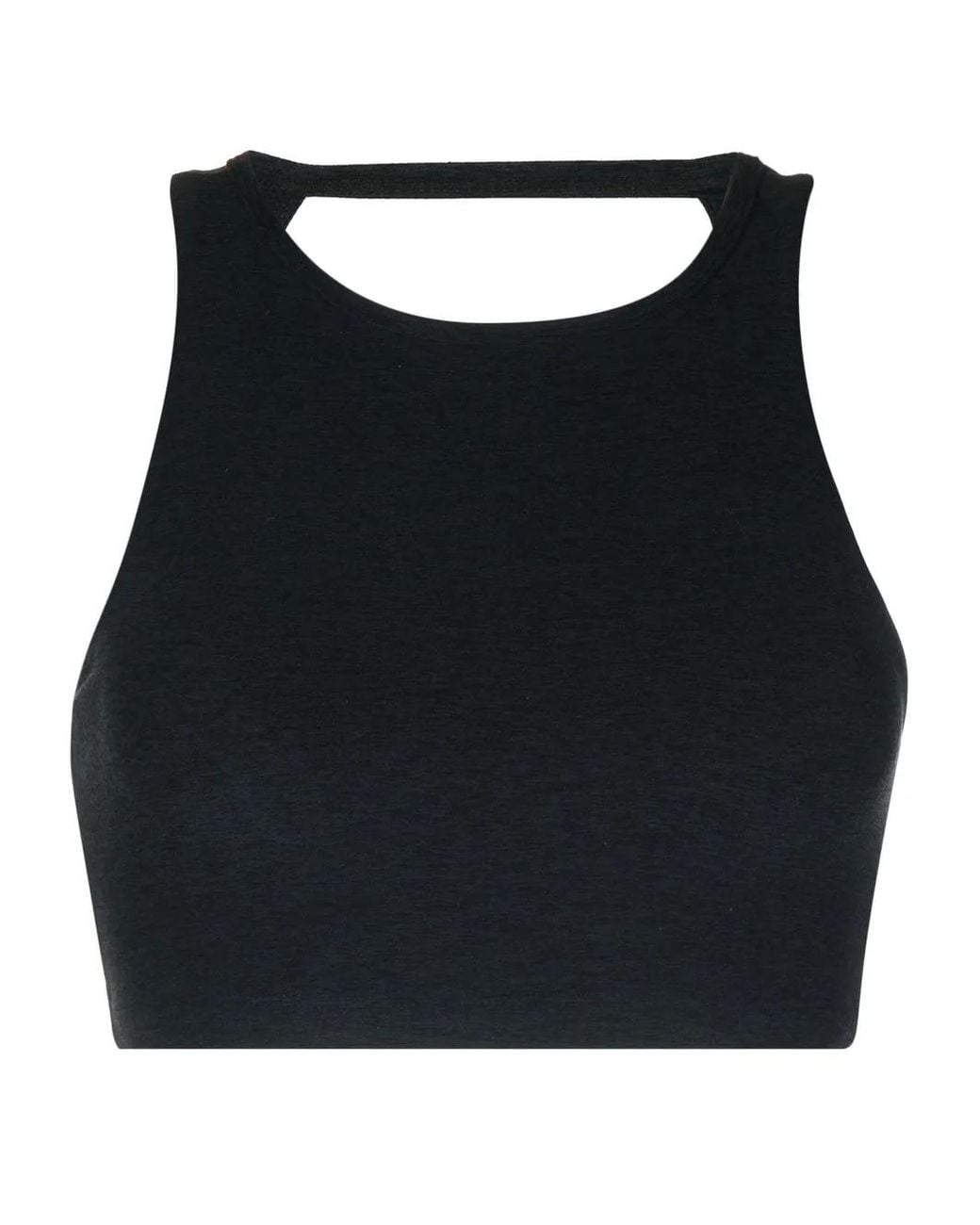 Beyond Yoga Black Open-Back Racerback Bra