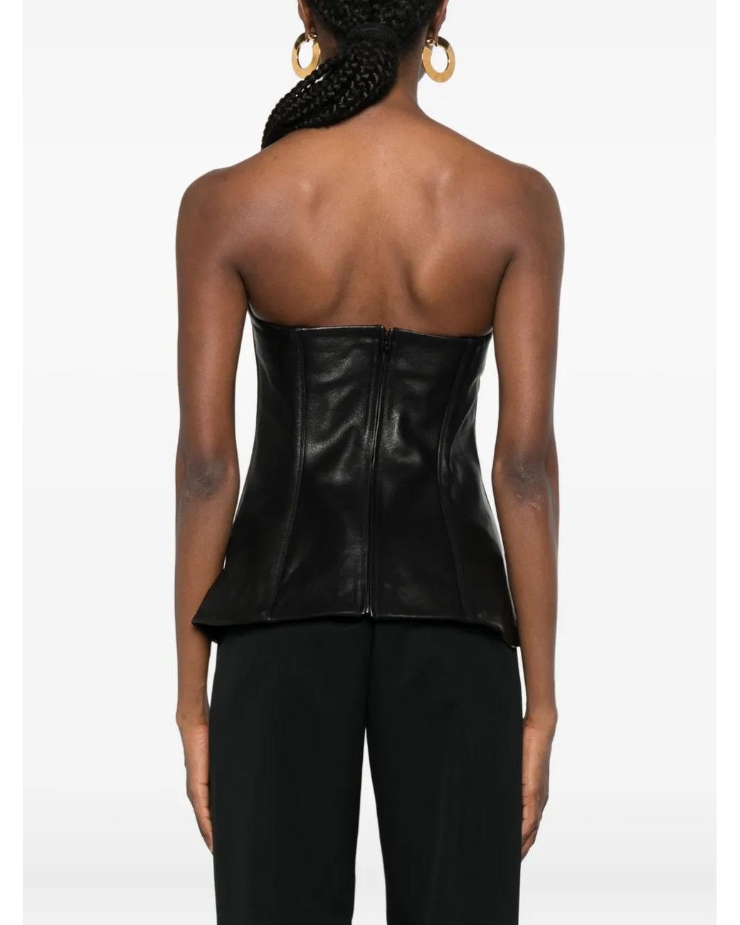 Jonathan Simkhai Black Strapless Bustier Top