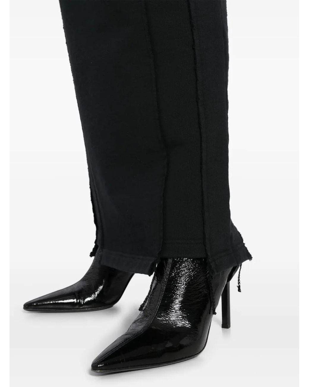 Vetements Black Embroidered Jersey Maxi Skirt