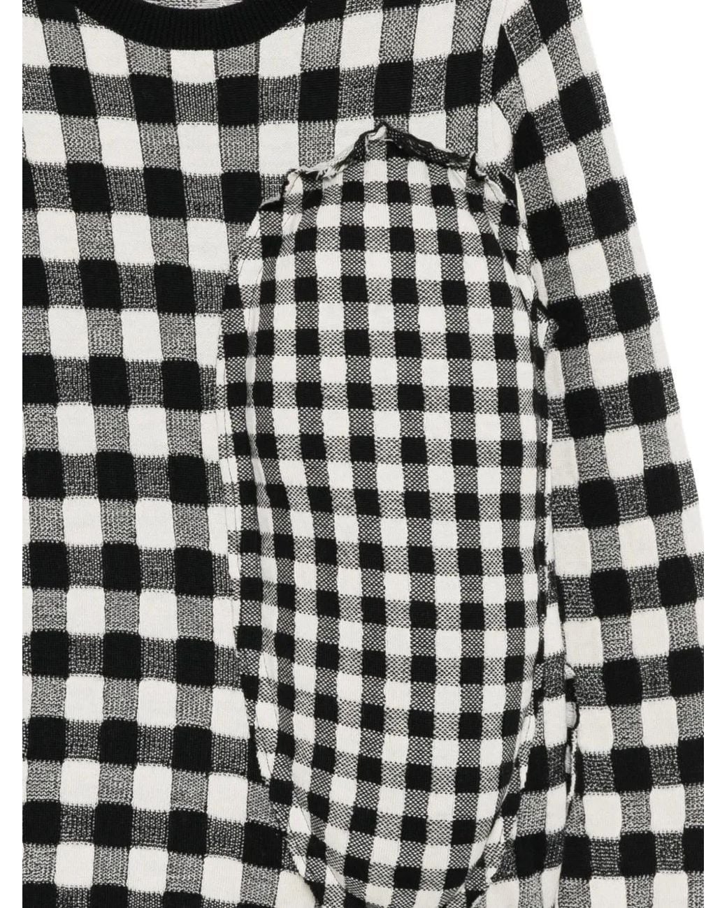 Comme des Garçons Black Checked Jumper