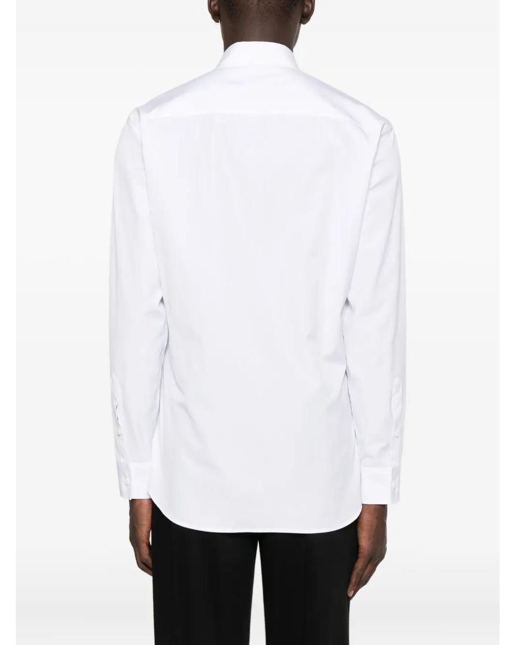 DSquared² White Logo-Detail Cotton Shirt for men