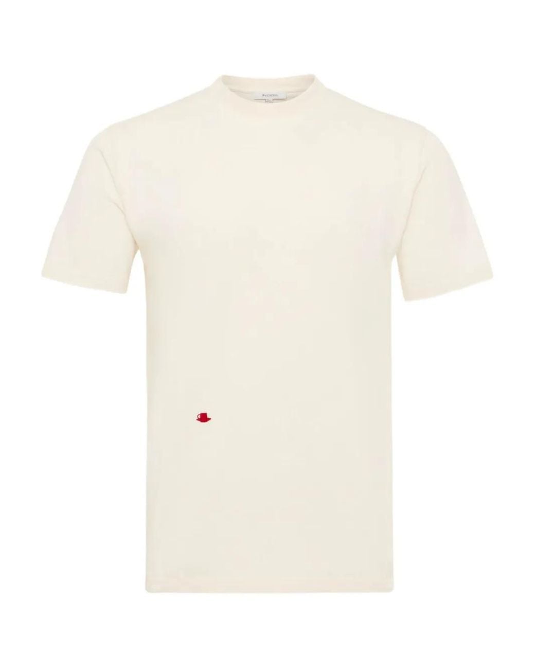 J.W. Anderson White Teapot-Embroidered T-Shirt for men