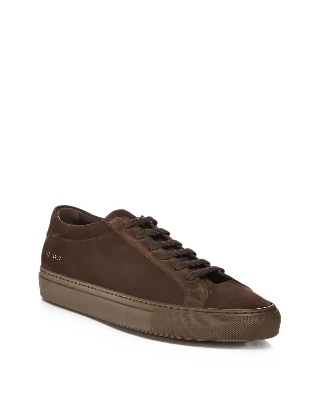 Common Projects Brown Achilles Suede Sneakers for men