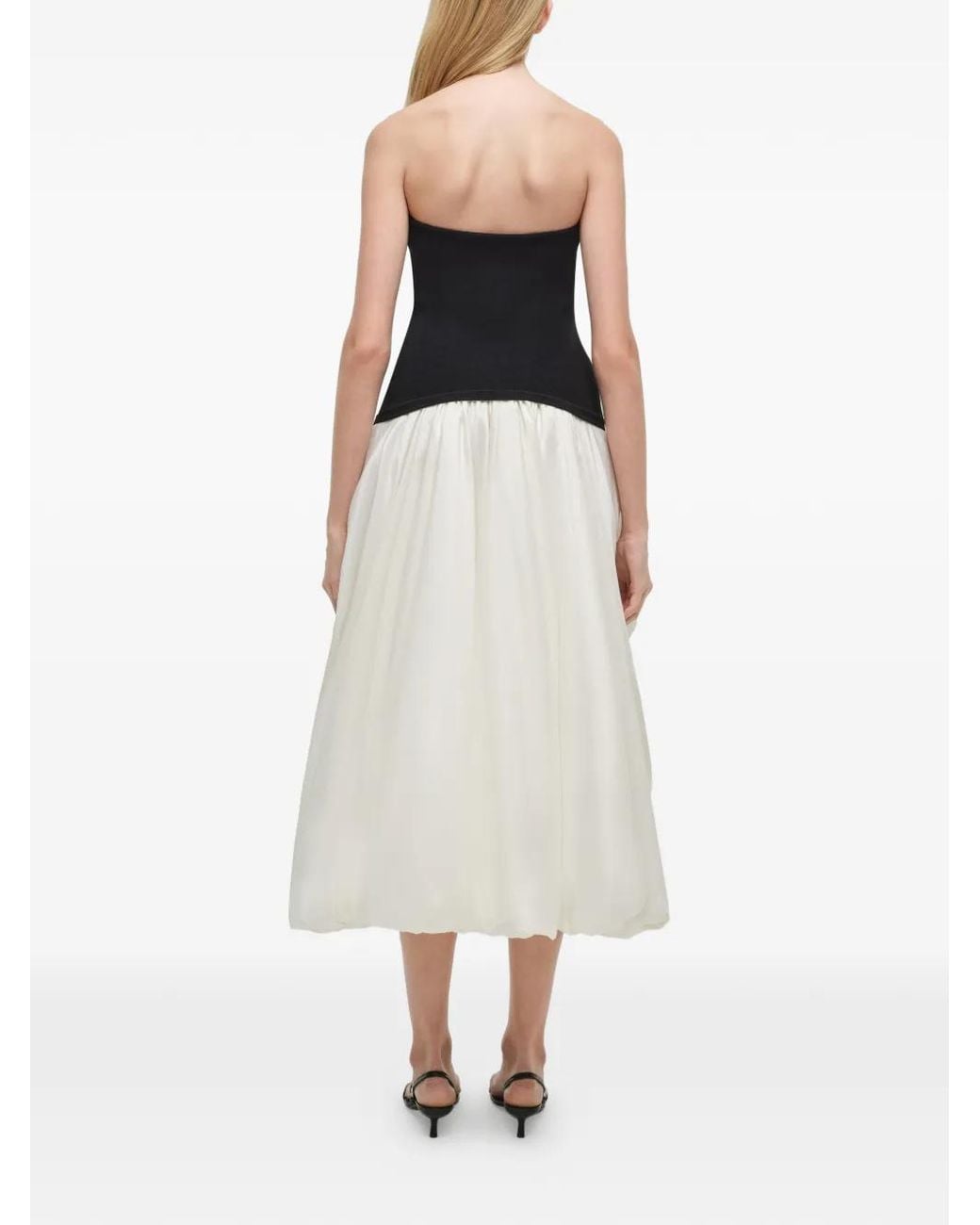 Jonathan Simkhai White Izzy Strapless Midi Dress