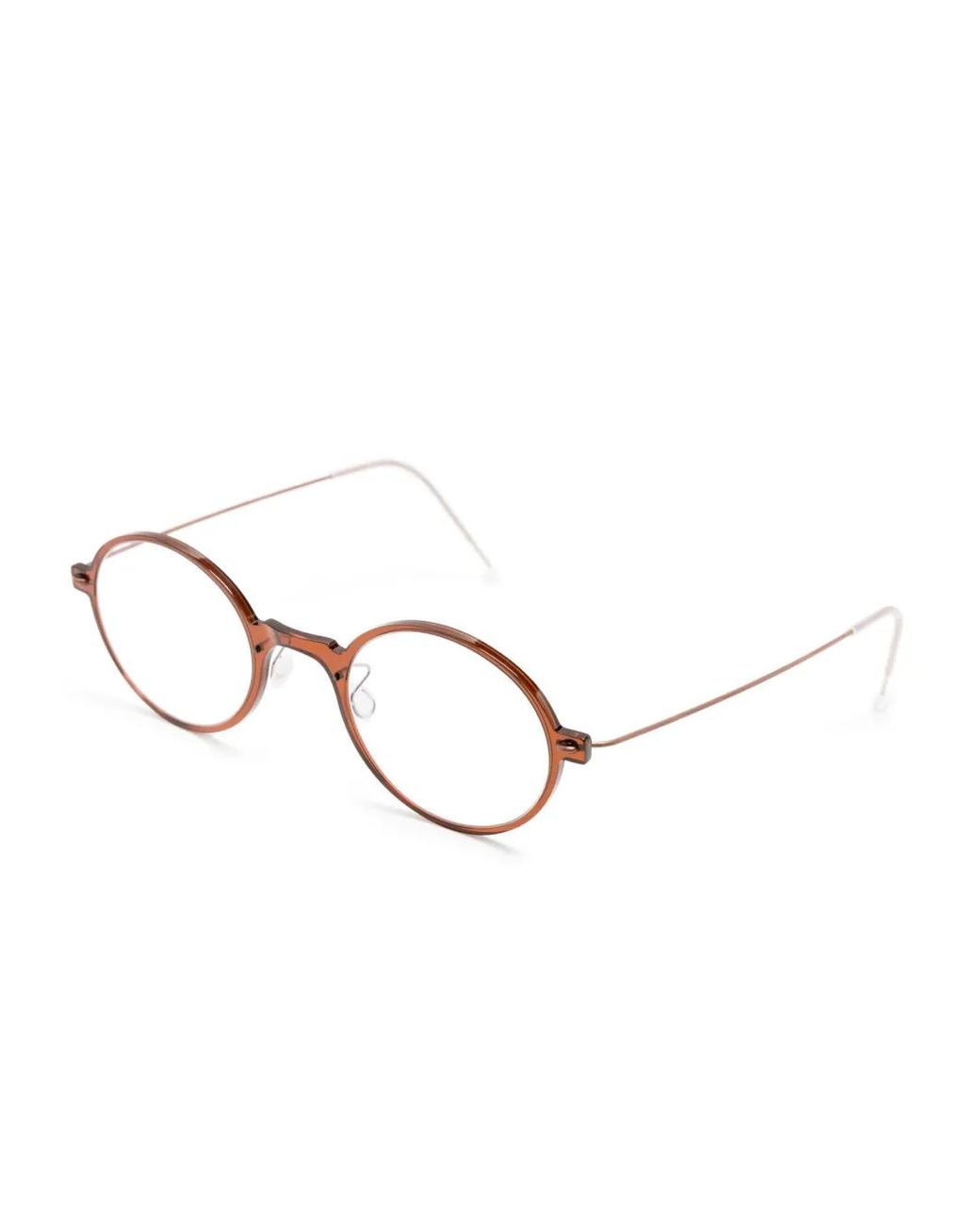 Lindberg Brown Round-Frame Glasses