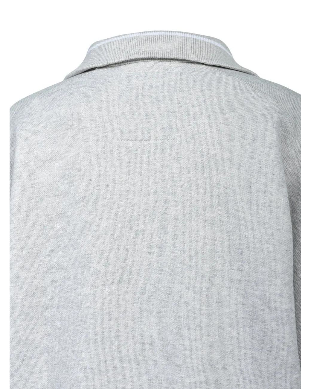 Martine Rose Gray Graphic-Print Half-Zip Sweater for men