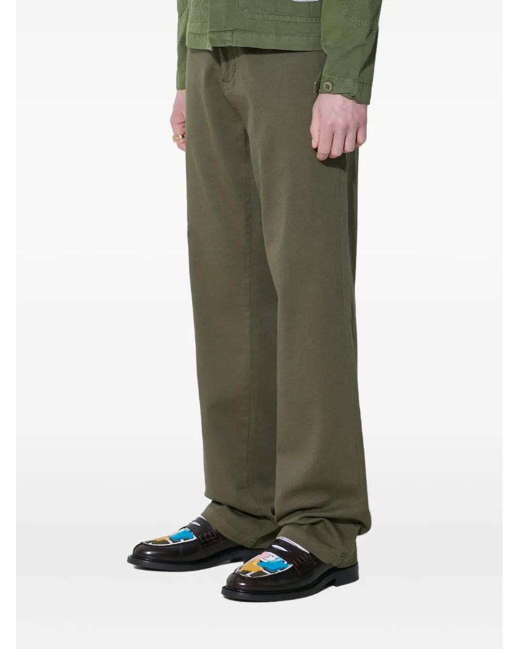 Alpha Industries Alpha Chino Met Knopen in het Green voor heren