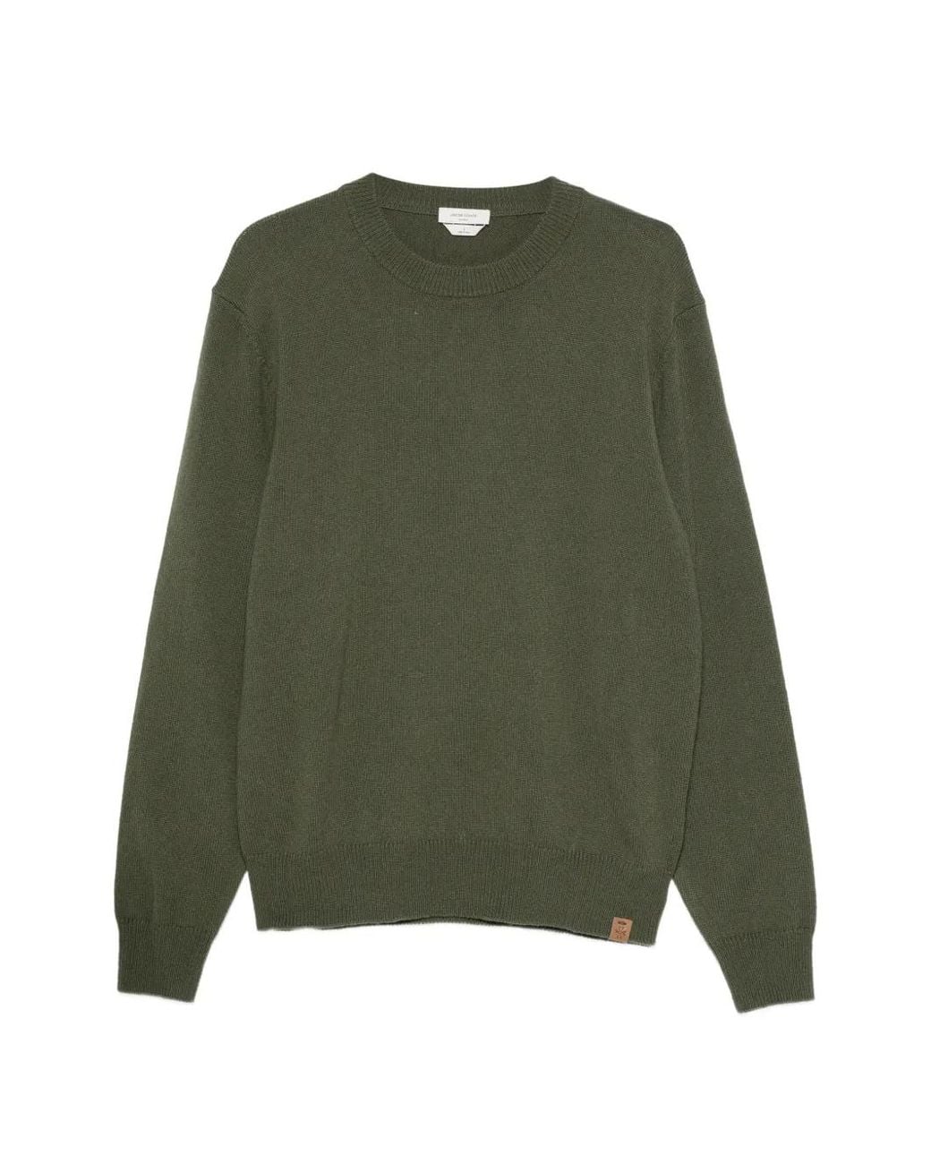 Jacob Cohen Green Crew-Neck Logo-Patch Sweater for men